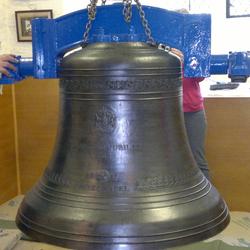 The bell reaches the ringing platform